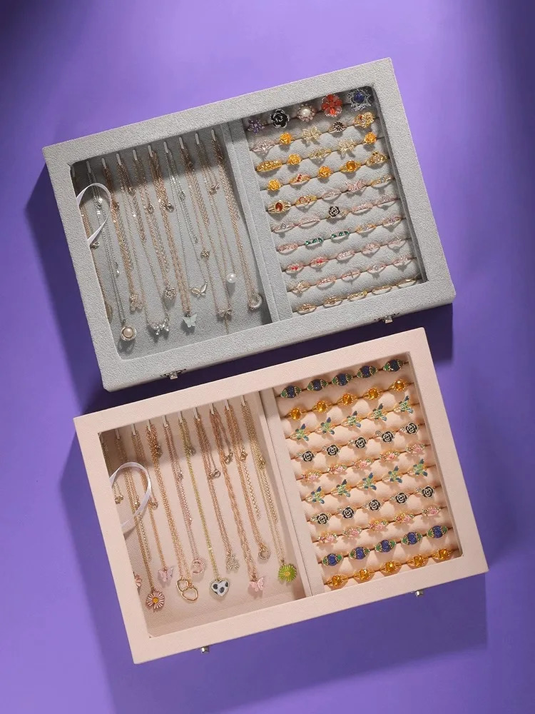 Jewelry boxes ring box necklace box and multi-function anti-oxidation jewelry box jewelry box stall display box 250106