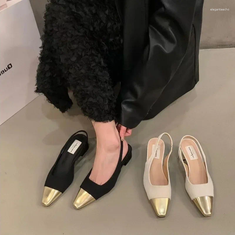 2025 S Fashion Designer Sandals French Tweed Style Women S Spring Arrival Dress High Heel Mary Jane Casual Shoes Back Strap Open Design