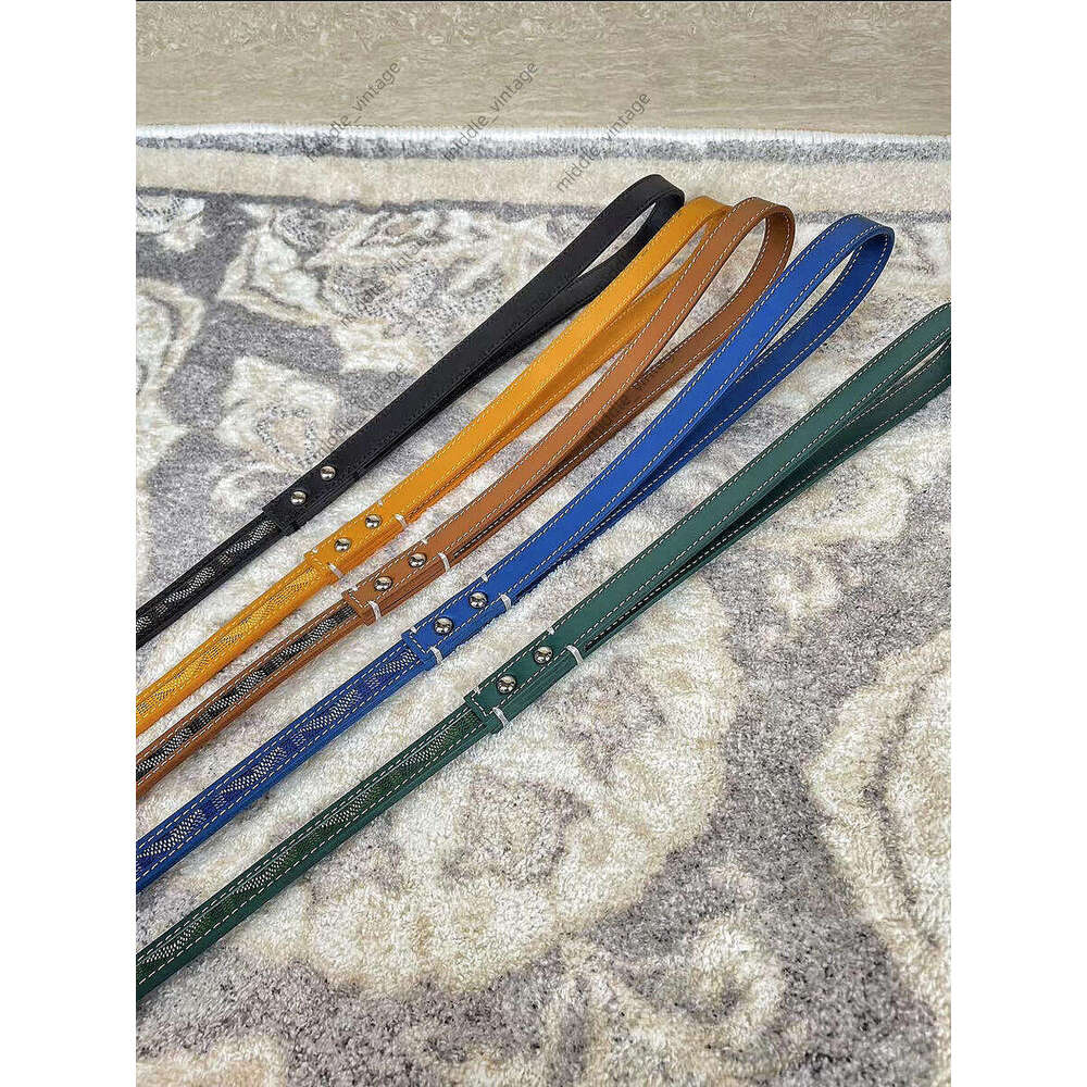 2025 new Ins Classic Cow Leather Pet Collar Dogs Leash Set Gift Box