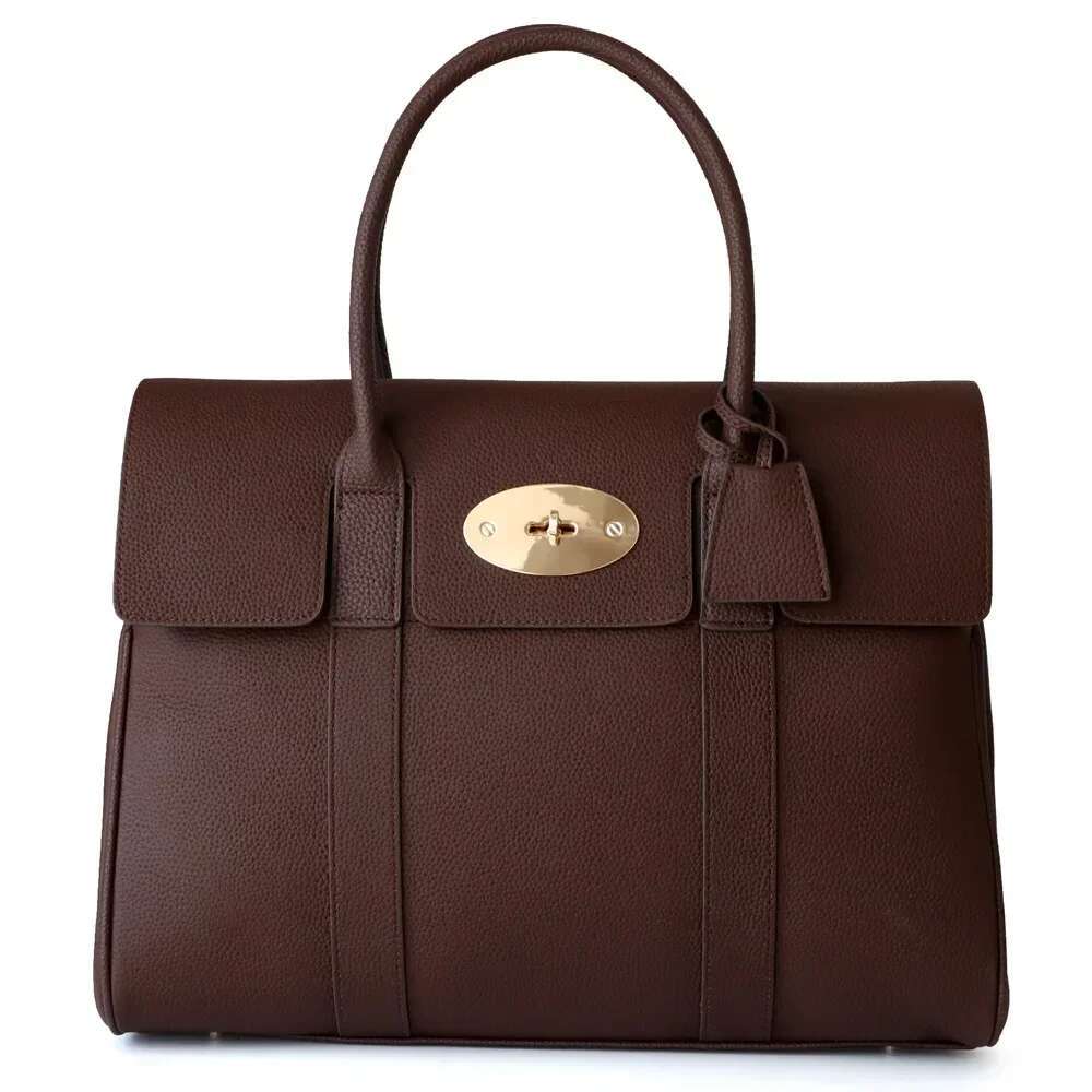 2025 New Genuine Leather Women's Multi Functional Shoulder Bag Crossbody Bag Women's Large Commuter Handbag Brown