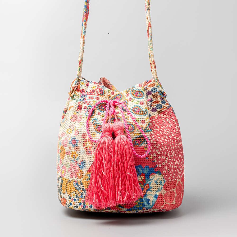 Crossbody Bucket Bohemian Ethnic Style Women's Printed New Canvas Commuter Bags