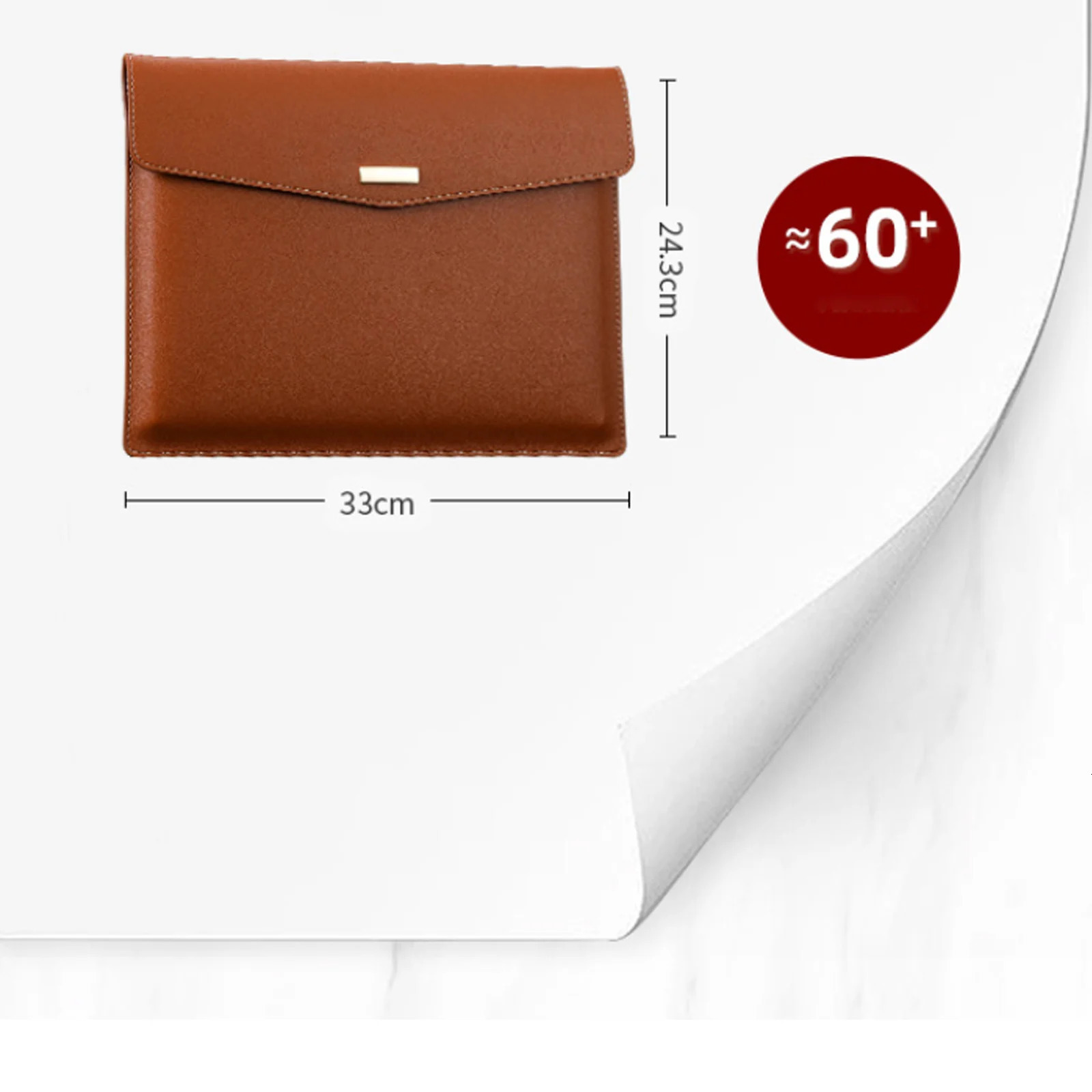 Designer Bag Leather File Folder Large Capacity Document Bag Business Briefcase Magnetic Button Waterproof Laptop Cases Office Organizer 250107