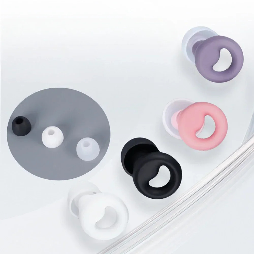 Anti Noise Silicone Earplug Sleep Reduction Ear Plug Canceling Soundproof Plugs Waterproof Swimming Soft Protector 250108