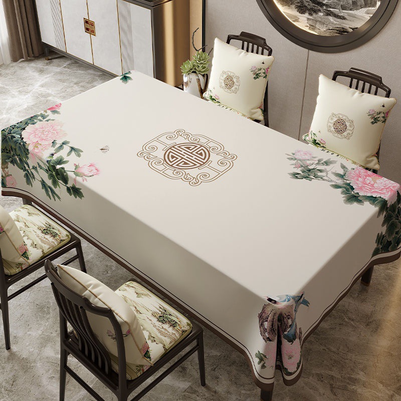 Thickened Waterproof Oil-proof, Anti-scalding Leave-in Washable, Dirt-resistant Coffee Table Dining Table Mat Tablecloth L-2