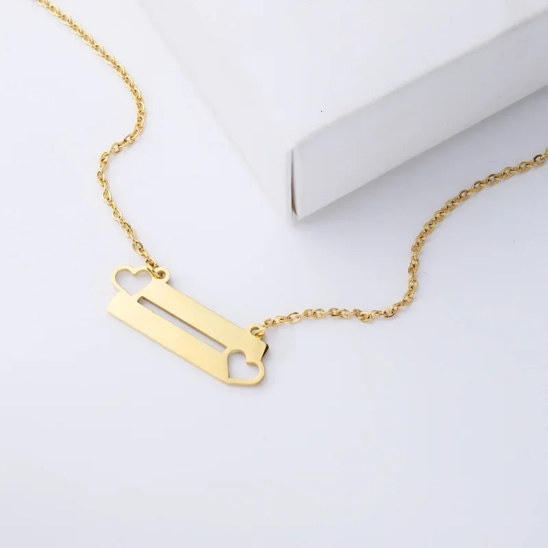 10PcsLot Korea Fashion 304 Stainless Steel Hollow Heart Pendant Necklace For Women Girls 250109