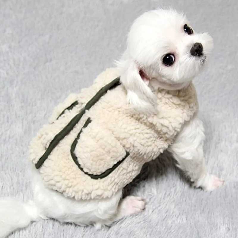 Winter Pet Dog Coat and Scarf Set Fleece Dog Clothes Chihuahua Bichon French Bulldog Clothing Puppy Costume Pet Vest CardiganXJ250109