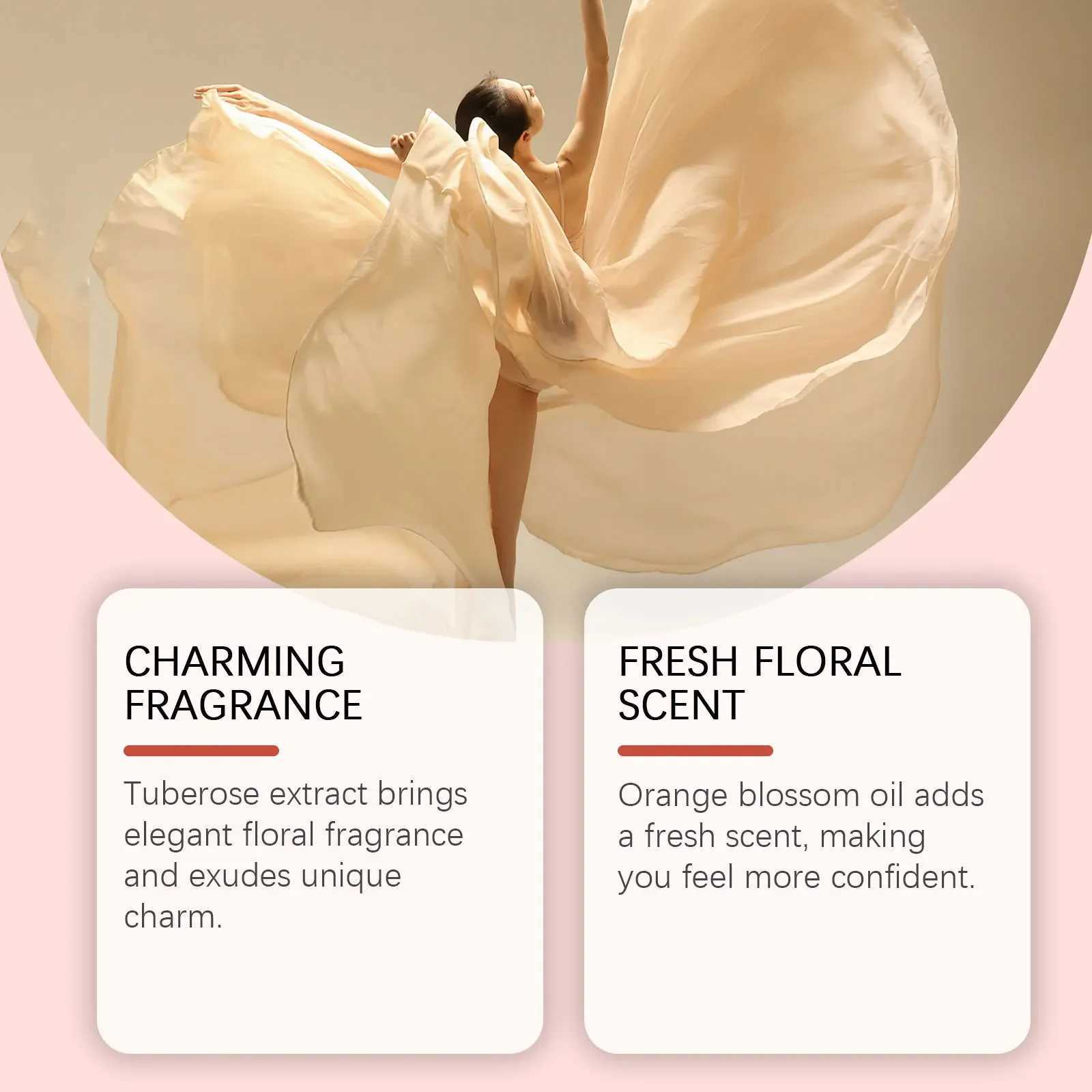 Womens elegant perfume Persistent floral fragrance Fresh Exudes Gentle and charming relieving dating light perfume Sweet perfume De Toilette W250110