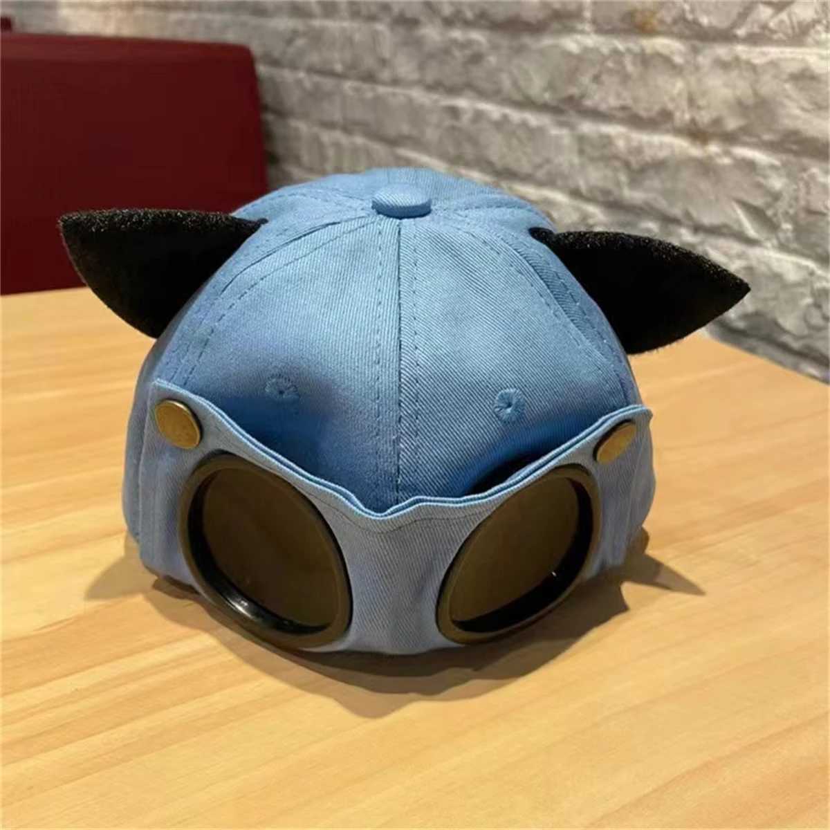 New Cats ears (Steamed cat-ear shaped bread) pilots baseball caps fashionable sun protection retro hats both positive and negative X250109