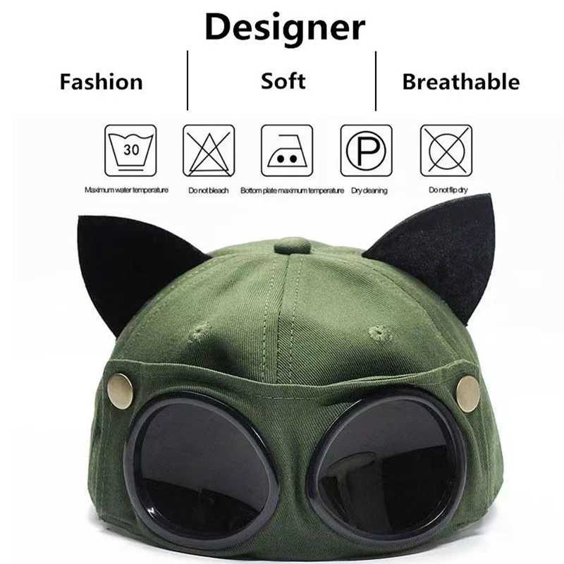 Fashionable unisex otes cat ear baseball cap street hip-hop hat casual hat sunshine hat hip-hop hat sports hat X250109