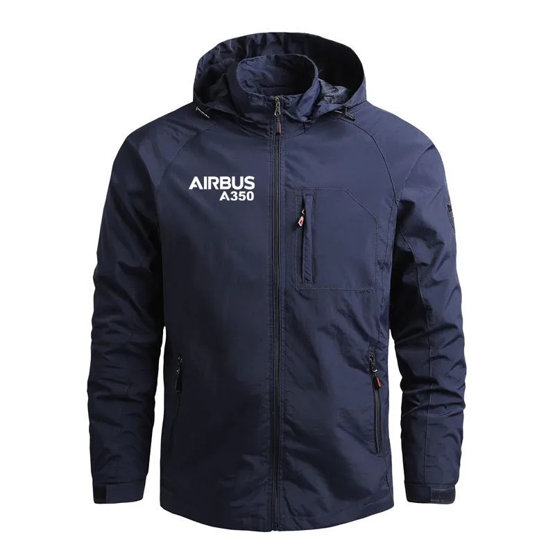 Windbreakers Lightweight Pilots Airbus A350 Outerwear Casual Hooded Flight Aviation Men Jackets Coats 250106