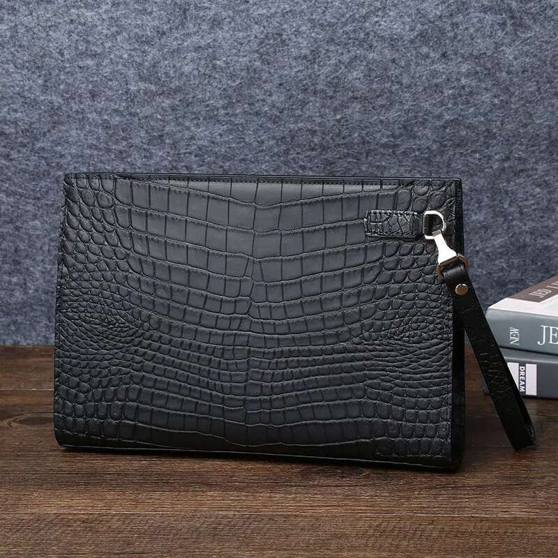 High Quality Men's Clutch Genuine Leather High-Capacity Cowhide Bag