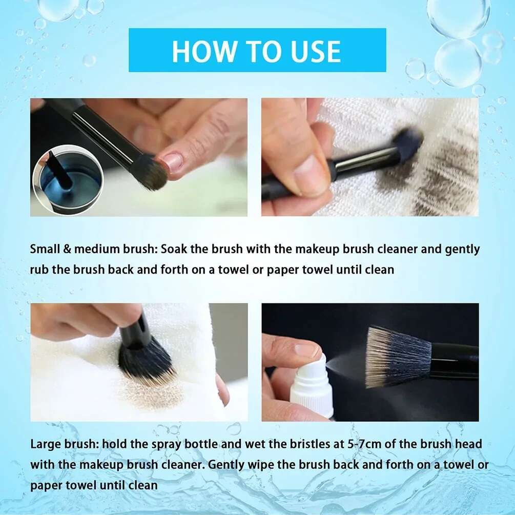 Private Label 100ml Brush Cleaner Solution Custom Sponge Powder Puff Fast Dry Tools Makeup Wholesale