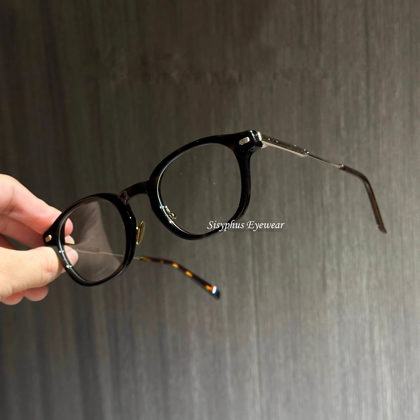 Retro Plate Trendyy Tortoise Shell Glasses Frame UltraLight and Exquisite Street Pography Plain Decoration Can Be Equipped with High Myopia 250109