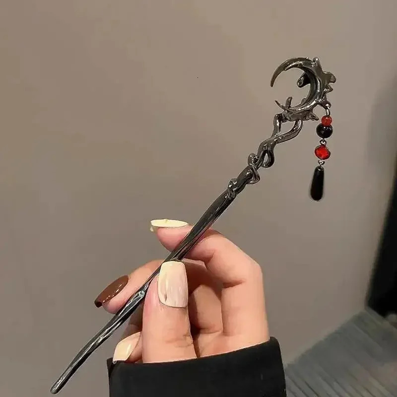 Chinese Style Butterfly Flower Tassel Hair Stick for Women Vintage Metal Hanfu Chopstick Sticks Accessories 241228