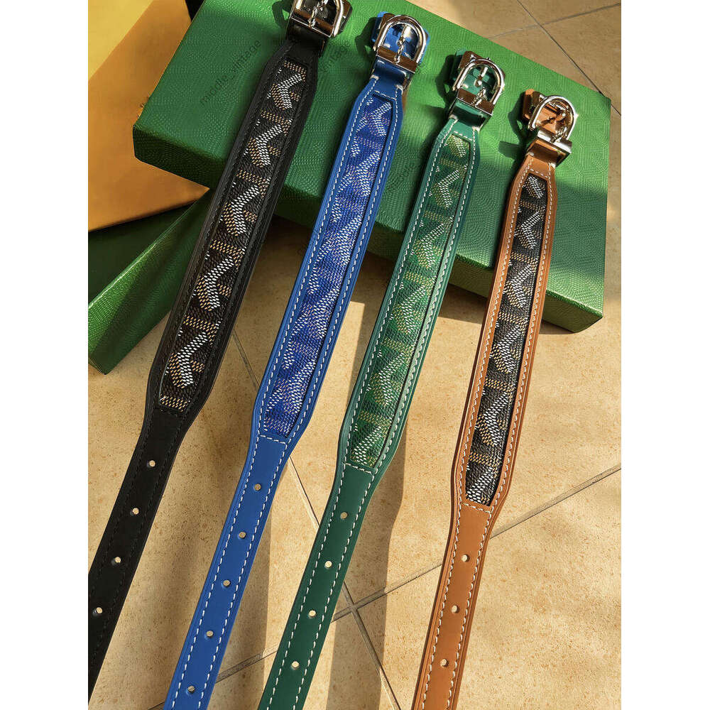 2025 new Ins Classic Cow Leather Pet Collar Dogs Leash Set Gift Box