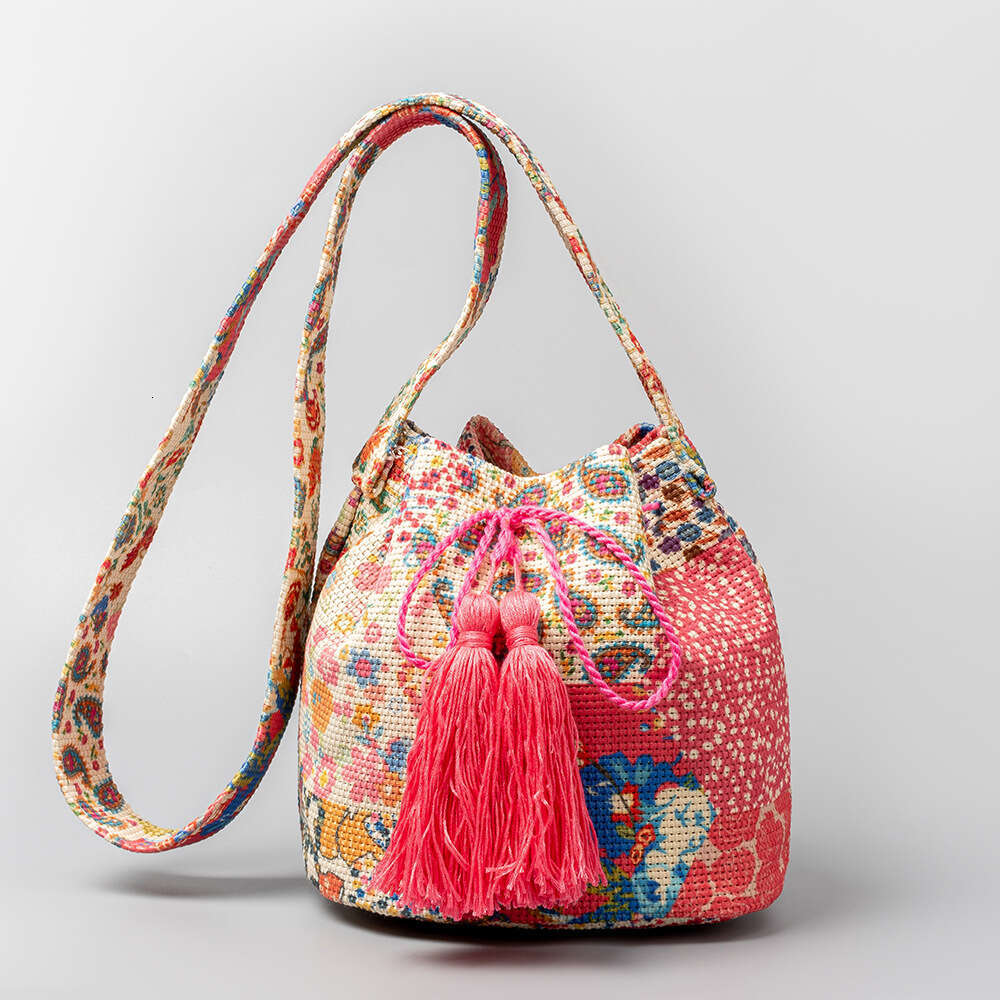 Crossbody Bucket Bohemian Ethnic Style Women's Printed New Canvas Commuter Bags