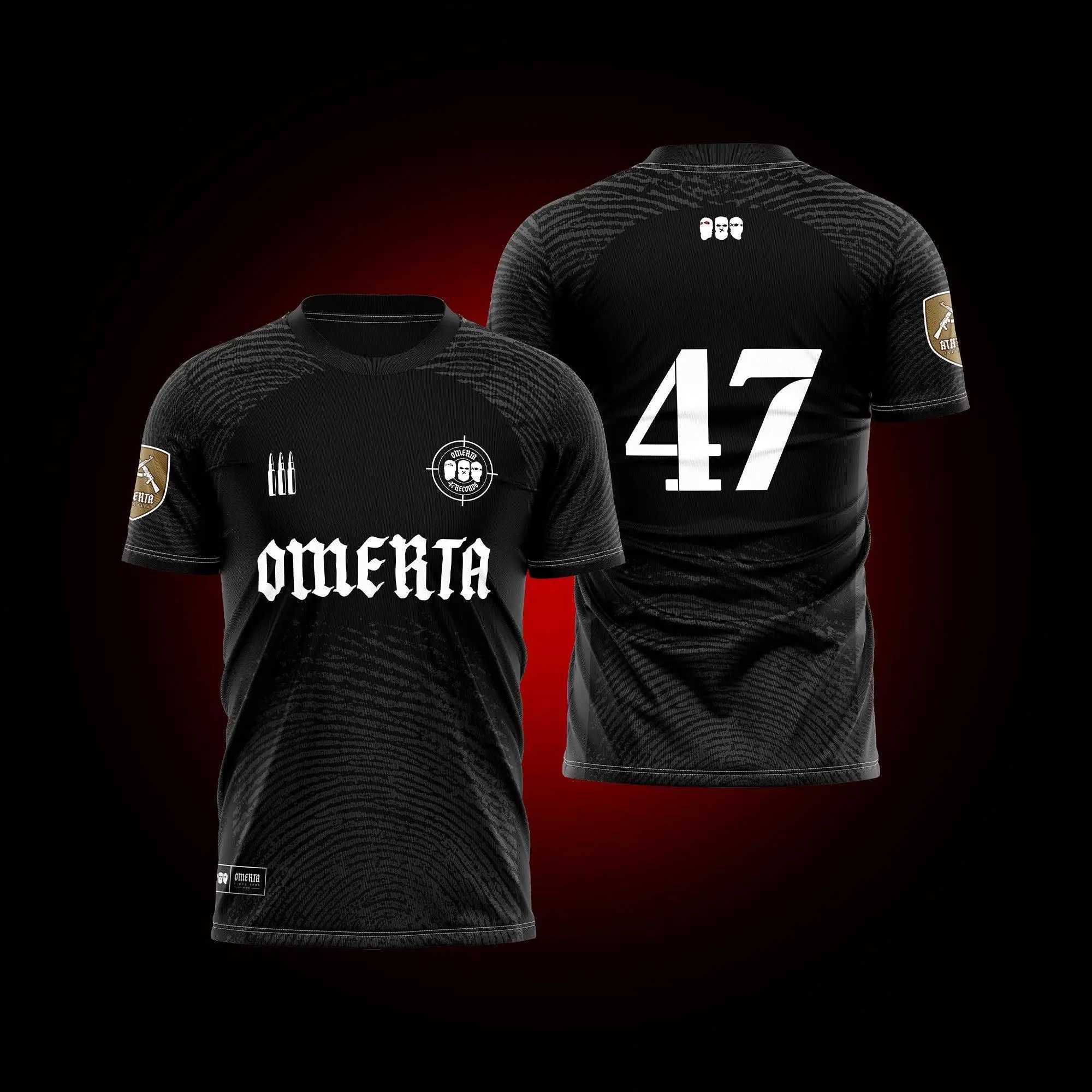 Mens T-Shirts OMERTA Bo Fans Print Breathable Jersey Outdoor Sportwear Man Short Sleeve T-Shirt Oversized Men Clothing Tops X250110