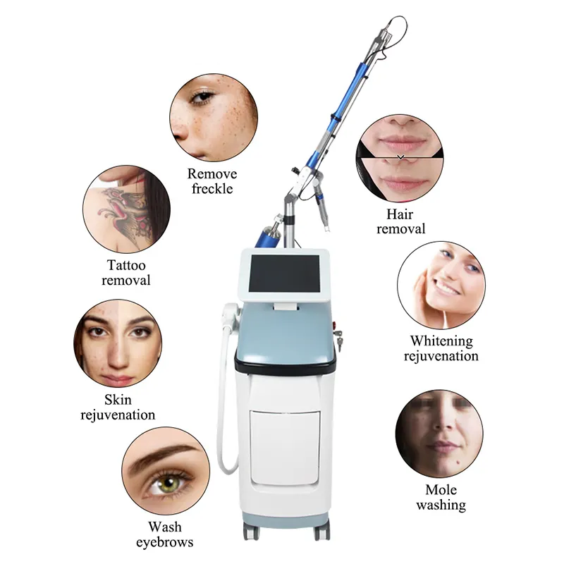 2 In 1 808nm diode laser hair removal permanent epilator sr skin Q Switched Pigmentation Removal Pico Laser Fractional picosecond laser nd yag tatoo r