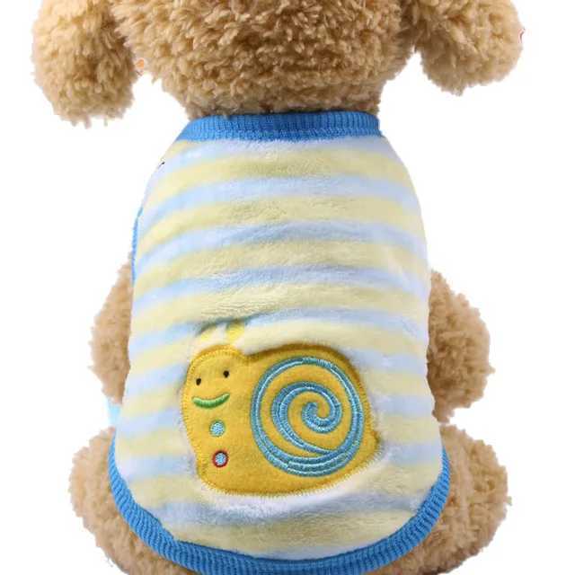 12 Colors Cartoon Puppy Vest Clothing Warm Dog Clothes Chihuahua French Bulldog Winter Dog Coat For Small Dogs Pet Cat ClothesXJ250109