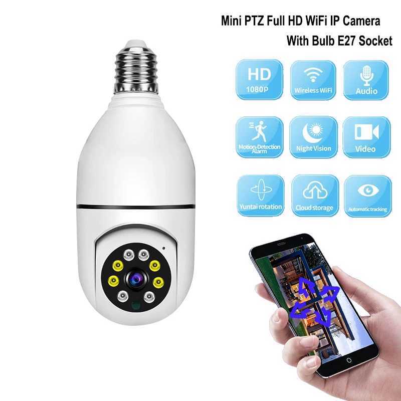 Light bulb 3MP WiFi monitoring camera automatic human tracking 4X digital zoom full-color night vision indoor safety monitor X250110