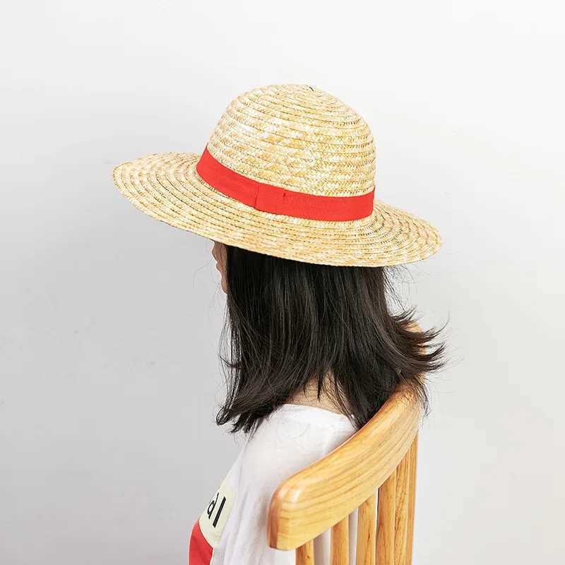 Luffy straw hat one-piece role-playing sun protection hat for parents and children summer sunshine straw hat for men X250109
