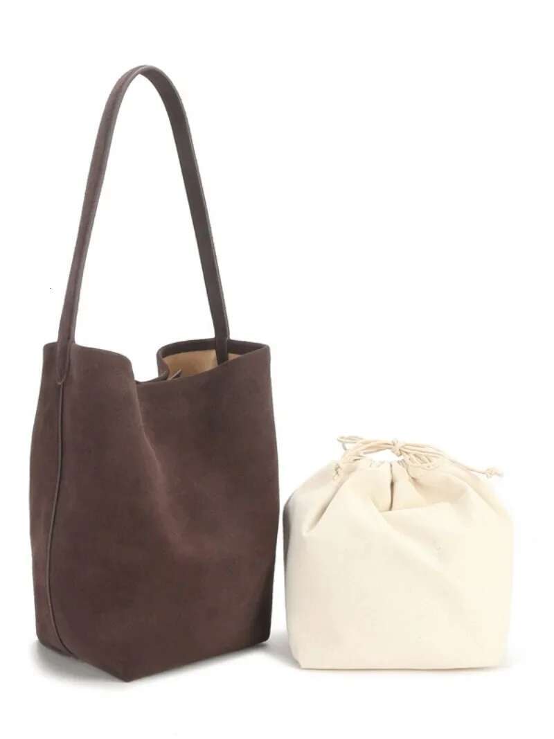 Chamois Tote Reverse Large Capacity Suede One Shoulder Bucket Bag 2025 Bag
