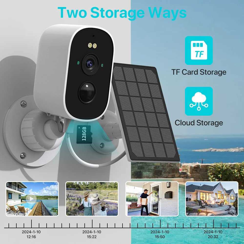 WiFi IP camera powered by solar panels wireless outdoor security 1080P high-definition CCTV video surveillance PIR human detection iCsee X250110