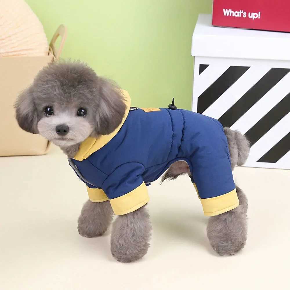 Dog Winter Thicken Coat Warm Down Coat with D Ring Pet Jumpsuit Puppy Cotton Jacket for Small Medium Dogs Cats Chihuahua CostumeXJ250109