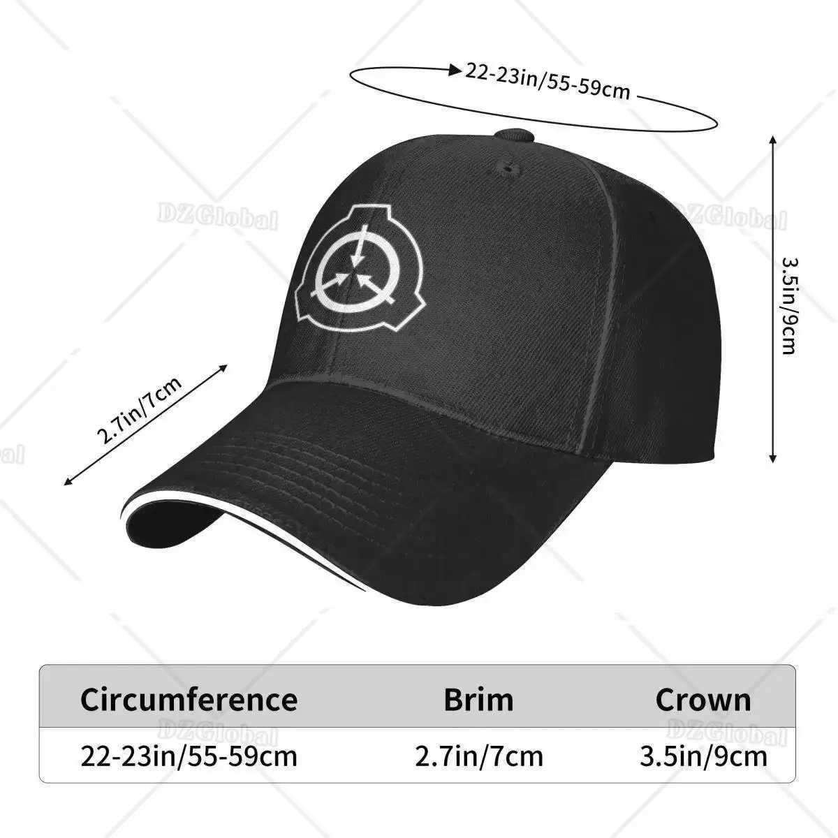 SCP Foundation baseball cap summer printing Kpop truck cap breathable literati y2k cool printing snapshot cap X250109