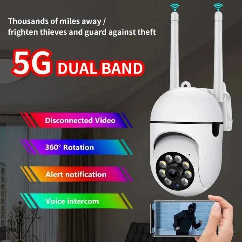 Yiiot application 5G IP camera 1080P high-definition WiFi monitoring camera full-color night vision security camera 4x digital zoom wireless camera X2