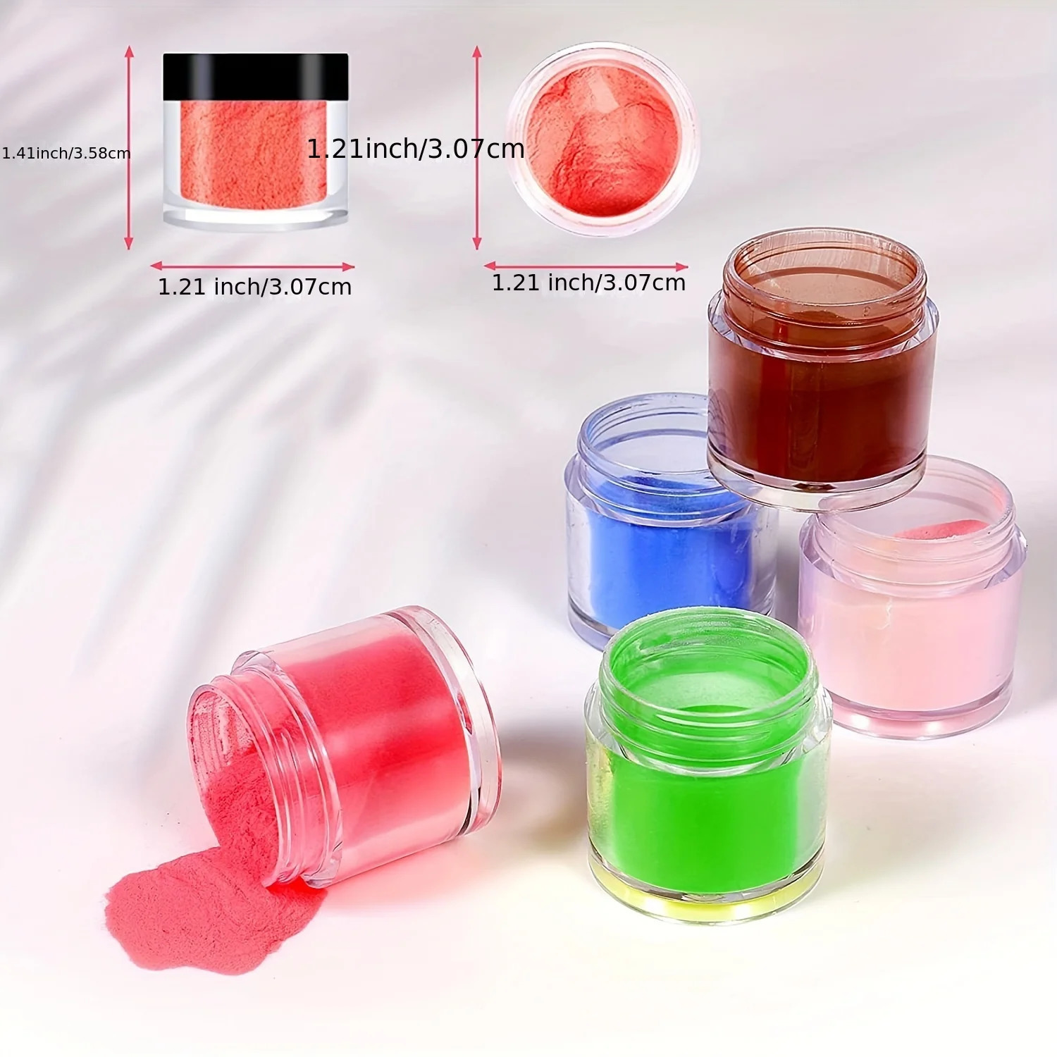 24 Colors Nail Art Crystal Powder Set 3D Three-dimensional Nail Tip Extension Carved Powder Nail Art Decoration DIY Supplies 250107