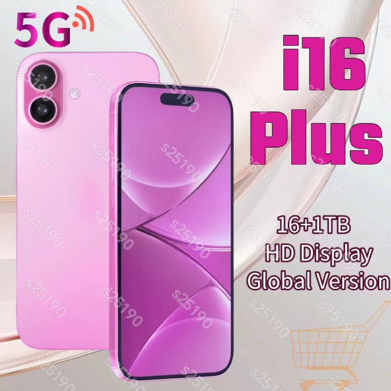 I16 Plus Smartphone Android haute définition - téléphone portable entièrement déverrouillé avec un grand espace de stockage