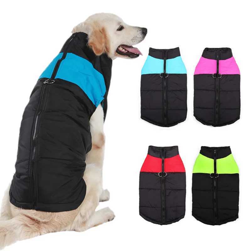 8 Size S-5XL Winter Dog Clothes For Pet Waterproof Warm Large Dog Vest Cat Puppy Dog Ski Coats Jackets Green/Red/Blue/PinkXJ250109