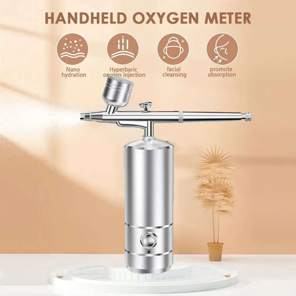 Nano Oxygen Injection Instrument Handheld High Pressure Beauty Facial Spray Moisturizing Steamer USB Charging