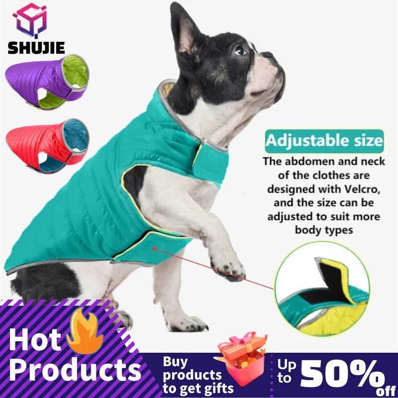 Dog Winter Clothes For Small Dogs Light Down Double-Sided Cotton-Padded Jacket Pet Clothing Coat Suit Overall Vest For Dogs 2021XJ250109