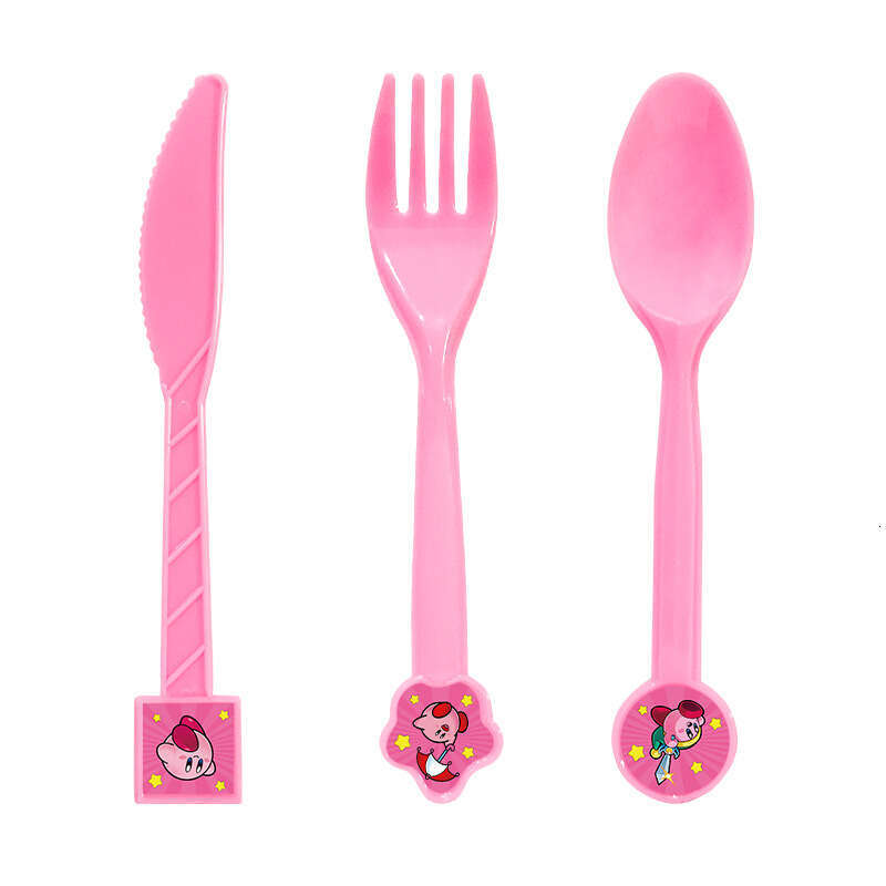 New Star Kirby Theme Party Set Cups, Paper Plates, Tissue Tablecloths, Banners, Decorative Supplies