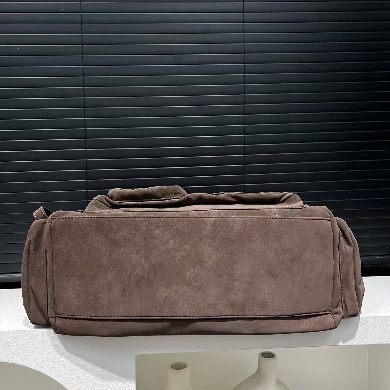 Ladies' Fashionable Y2k Spicy Girl Suede Motorcycle Bag With Large Capacity, Single Shoulder Diagonal Cross Handbag