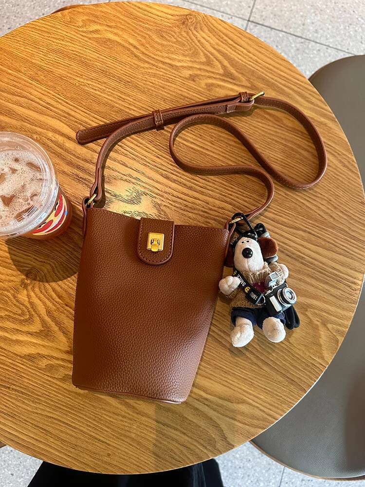 Mobile Phone Women All Practical Vertical Crossbody Small Mini Bucket Bag