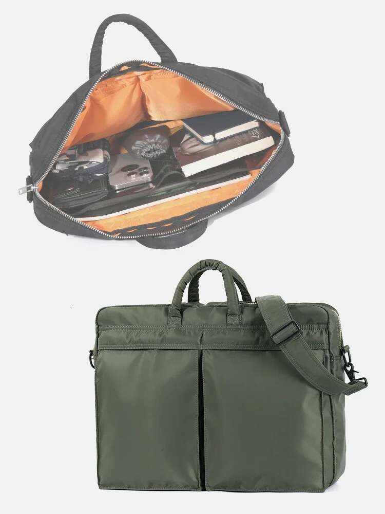 Japanese Style Large Capacity Briefcase Nylon Cloth Men Crossbody Bags Waterproof Messenger Fashion Handbag Bag