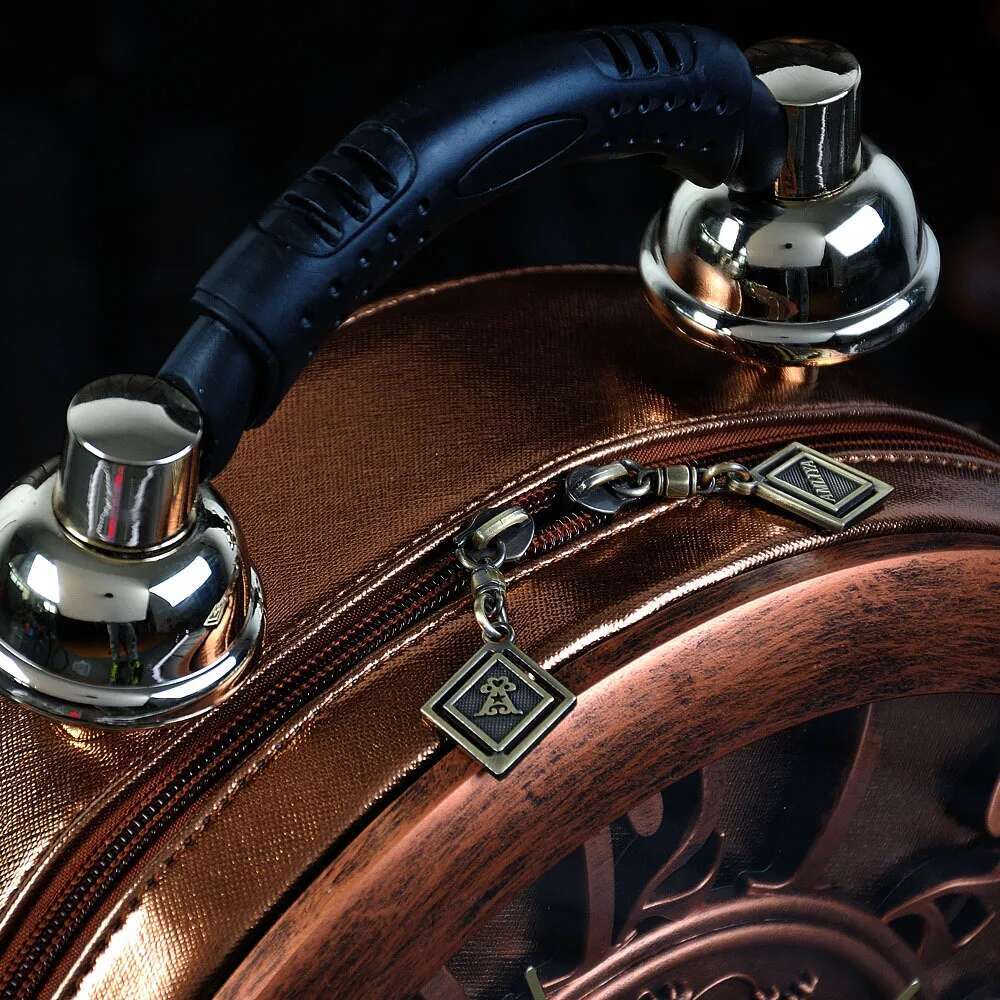 Amberler Real Alarm Clock Vintage Women Handbags High Quality Ladies Shoulder Messenger Fashion 2024 Female Crossbody Bags