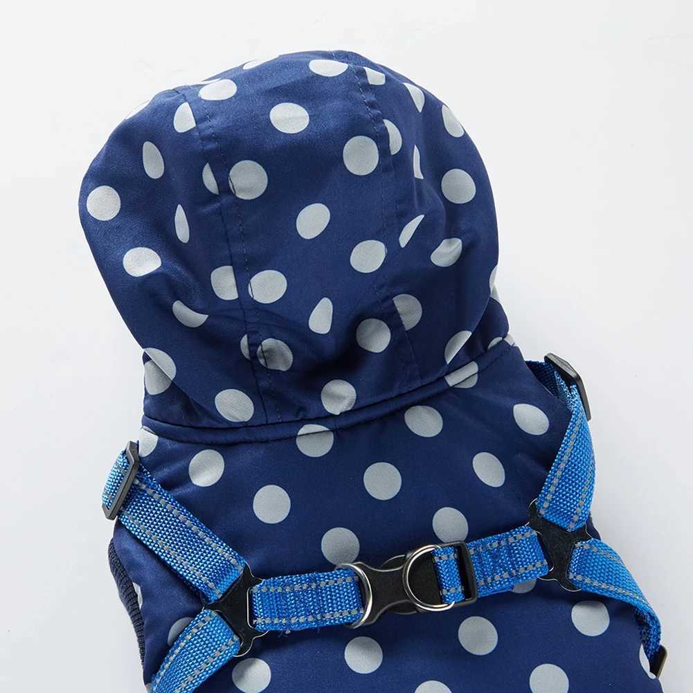 Pet Dog Jacket With Harness Winter Dog Clothes For Small Medium Dogs Warm Hooded Pet Coat Chihuahua Clothing Puppy CostumesXJ250109