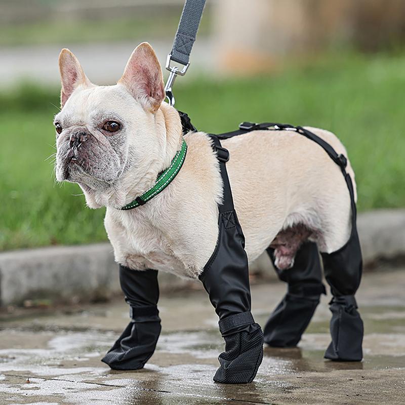 Leggings Dog Boots Anti-Slip Dog Shoes Reflective Dog Boots & Paw Protectors for Small Medium Dogs Dirty Proof Dog Outdoor Walking Booties with Auxili