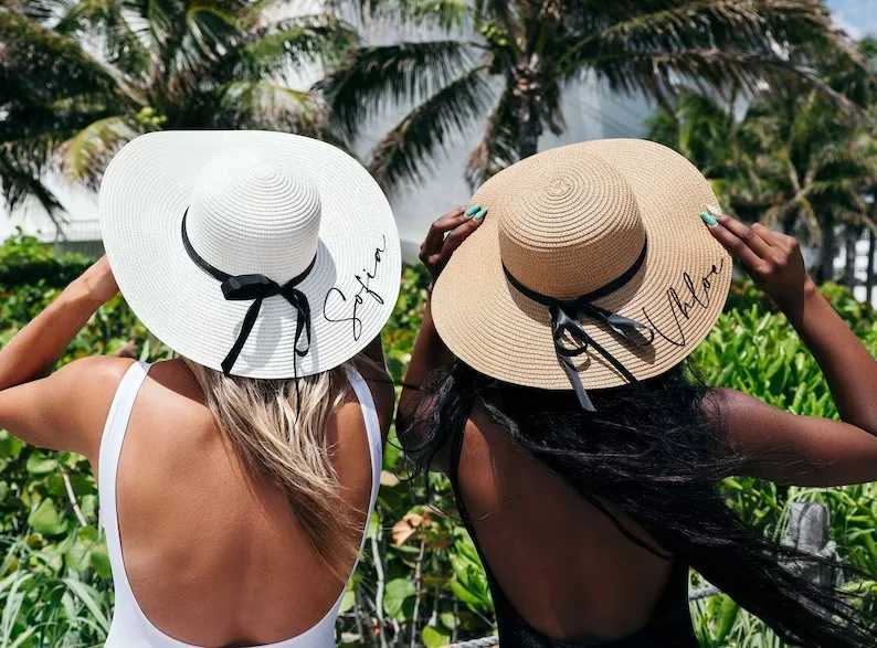 Custi Floppy Beach Hats Floppy Beach Hat Cust Beach Hat Bride To Be Gift Personali Hat Bridal Party Bridesmaid Gift X250109