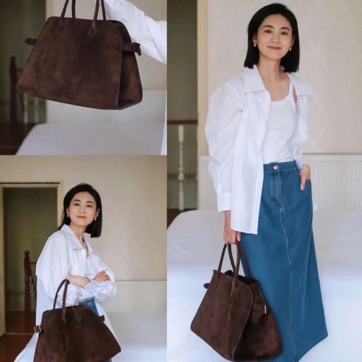 Suede Capacity Commuter Trend Women's Shoulder Crossbody Bag Pu Style Large Handbag
