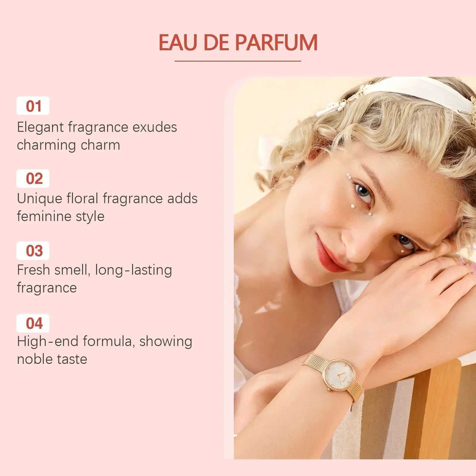 Womens elegant perfume Persistent floral fragrance Fresh Exudes Gentle and charming relieving dating light perfume Sweet perfume De Toilette W250110