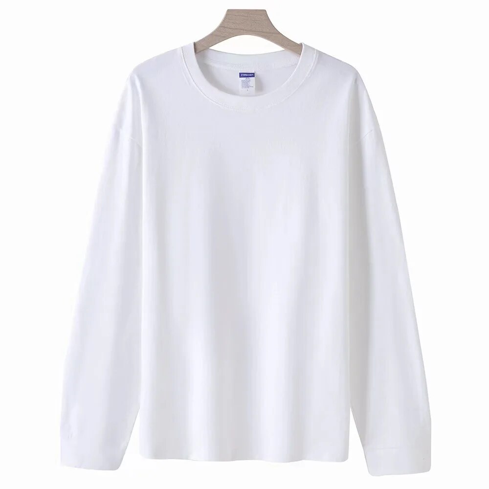 Mens T Shirts Casual Long Sleeve Cotton Moisture Wicking Heavyweight Tees Tanks Classic Loose Fit Tshirts for Men