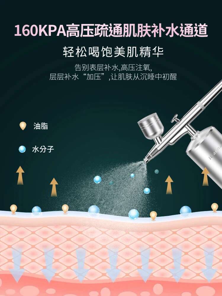Nano Oxygen Injection Instrument Handheld High Pressure Beauty Facial Spray Moisturizing Steamer USB Charging