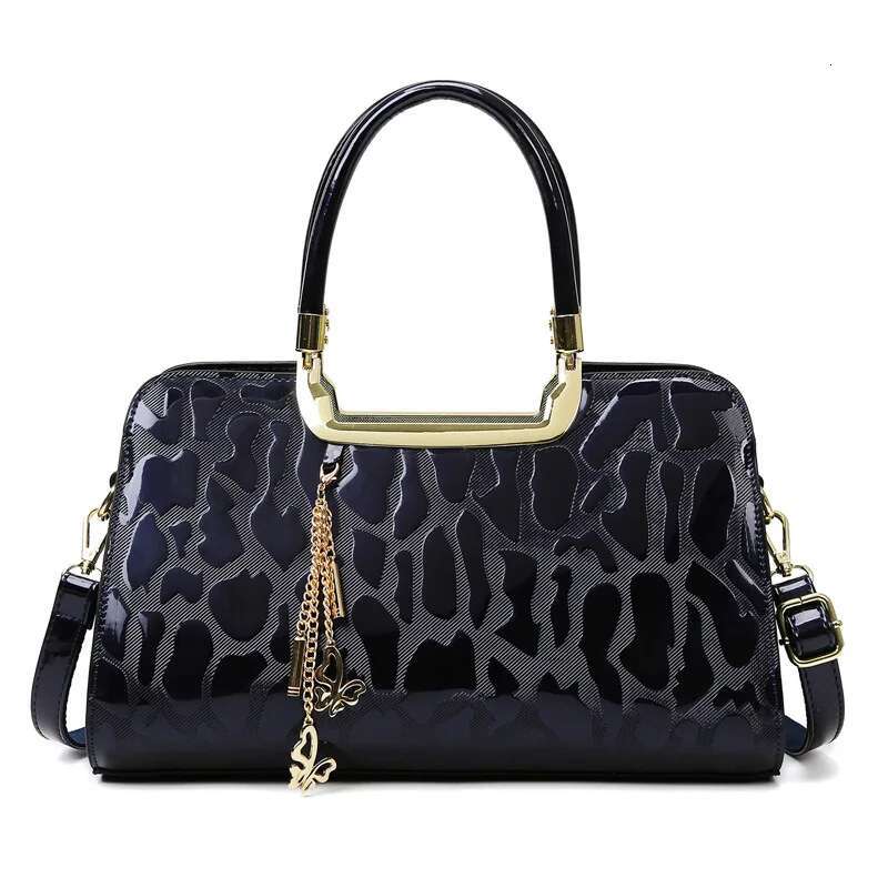 New Fashion Stone Pattern Women Handbags Designer Patent Leather Ladies Shoulder Bags Female Girl Brand Crossbody Bag