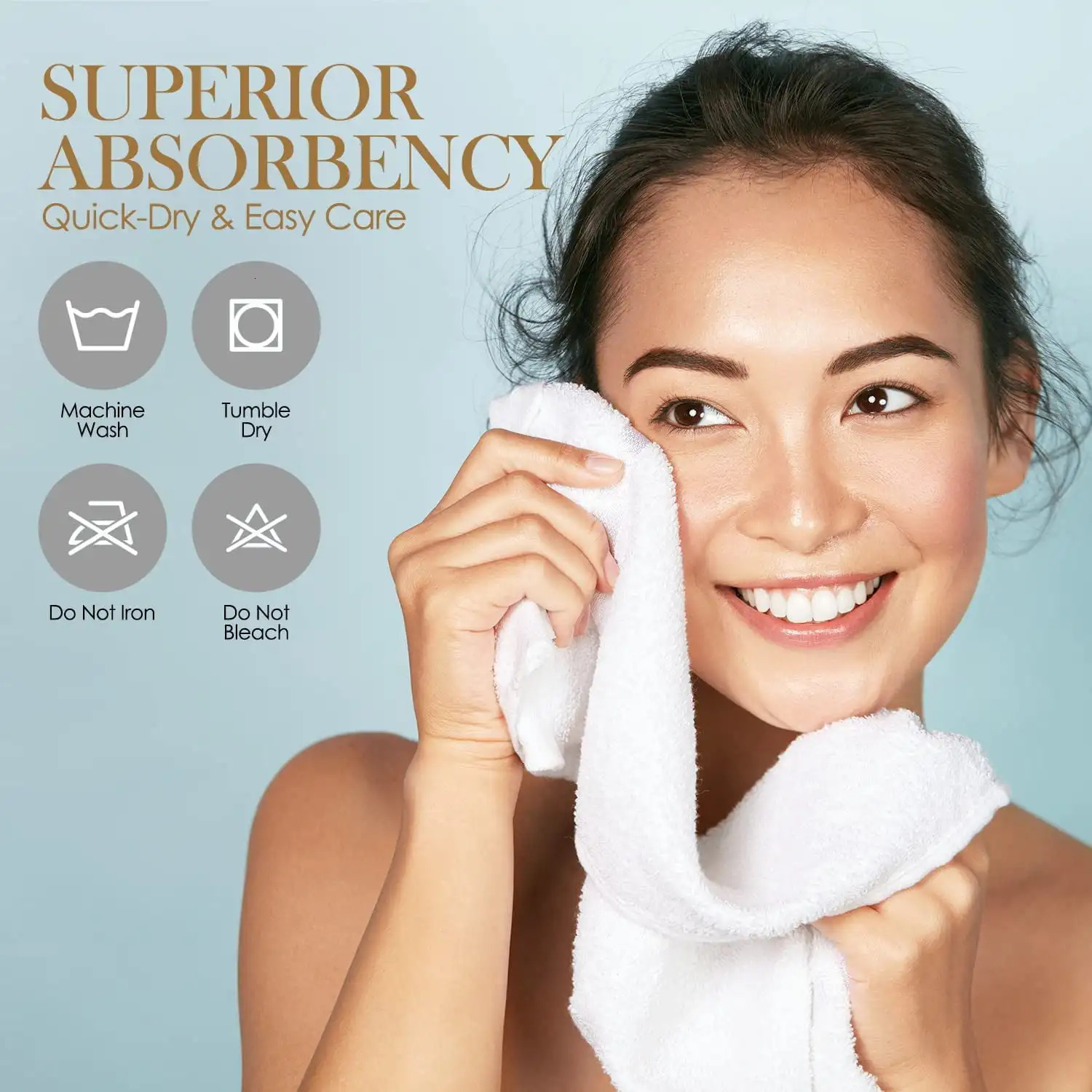 Towel Premium White Washcloths for el Spa Bathrooms Cotton Face Towels 12 Pack el Quality Looped Terry 250110
