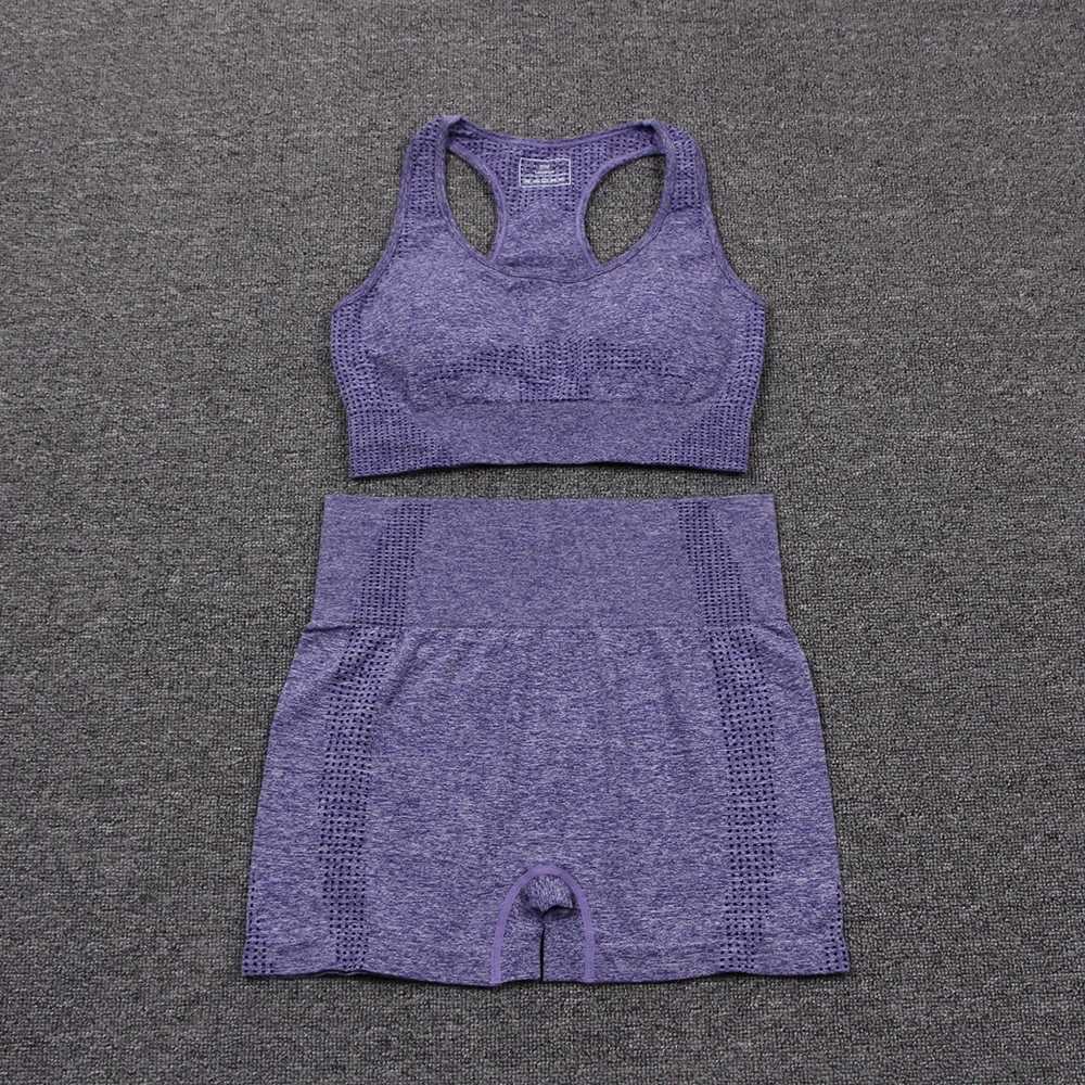 9 Colors Seamless Yoga Set Sport Set Women Fitness Gym Clothing Padded Sports Bra High Waist Gym Shorts Gym Set Sports SuitsXJ250109